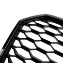 2016 2017 2018 Audi A7 / A7 Sline / S7 4G Front Bumper Honeycomb Grill RS7 Style Black Sport Mesh Grille W/ Ring Emblem-23