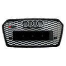 2016-2018 Audi A7 4G S7 Facelift Honeycomb Front Bumper Grill RS7 Style Black Grille-11