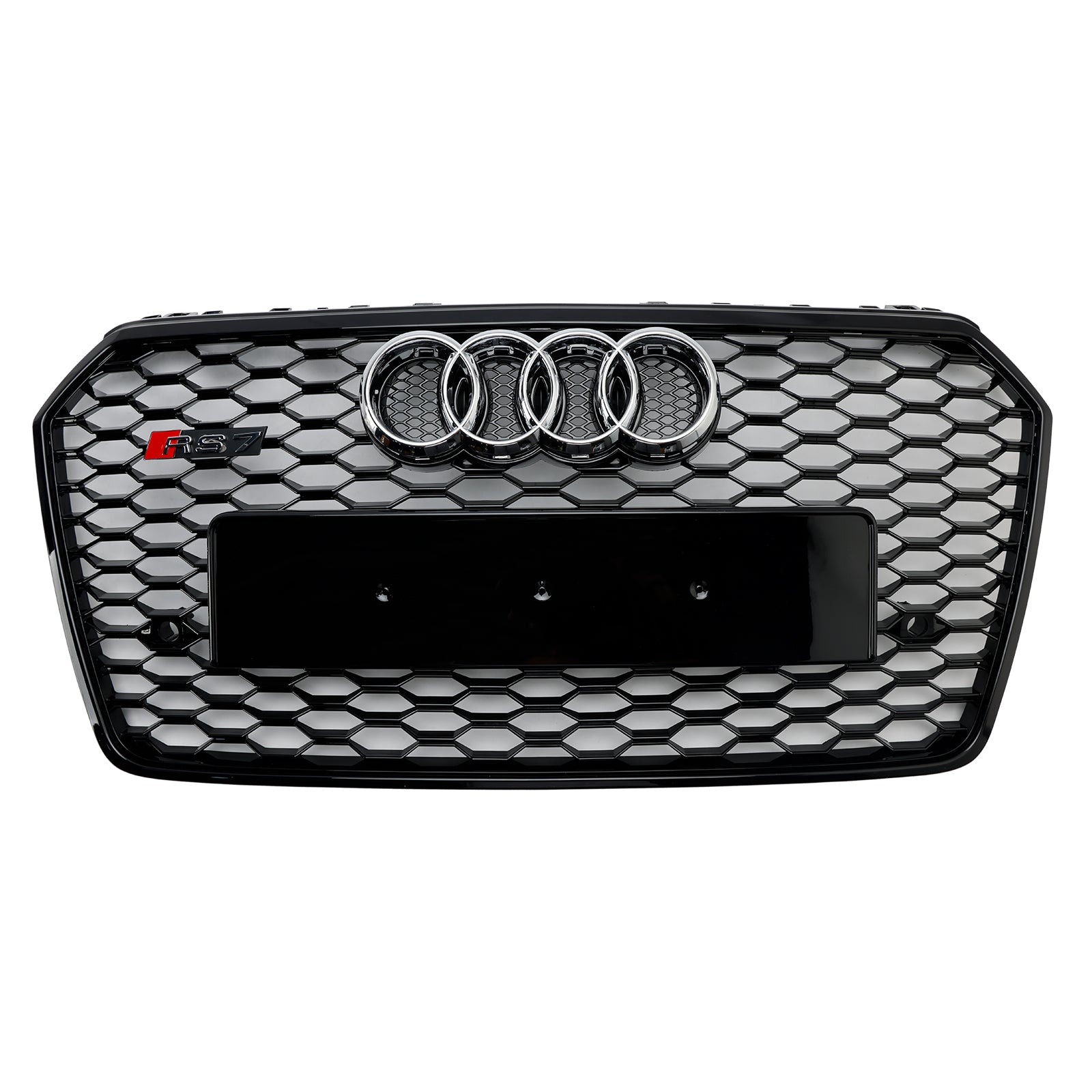 Parachoques delantero con diseño de panal de abeja y facelift Audi A7 4G S7 2016-2018, estilo RS7, color negro