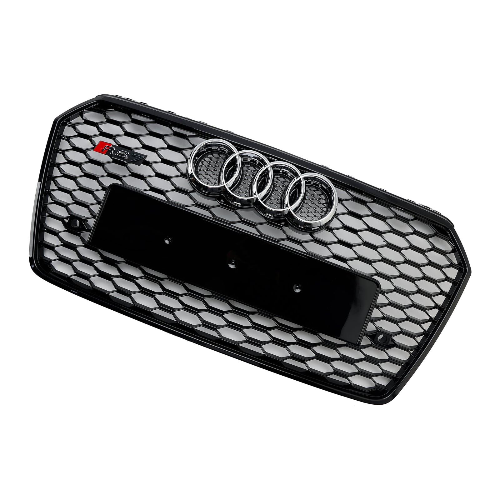 Grille de pare-chocs avant en nid d'abeille de style RS7 pour Audi A7 4G S7 Facelift 2016-2018 Grille noire