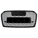 2016 2017 2018 Audi A7 / A7 Sline / S7 4G Front Bumper Honeycomb Grill RS7 Style Black Sport Mesh Grille W/ Ring Emblem-28