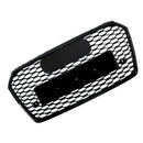 2016-2018 Audi A7 / A7 Sline / S7 4G Facelift Honeycomb Front Bumper Grill RS7 Style Black Grille With Silver Ring Emblem-11