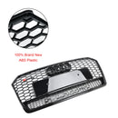 2016 2017 2018 Audi A7 / A7 Sline / S7 4G Front Bumper Honeycomb Grill RS7 Style Black Sport Mesh Grille W/ Ring Emblem-7