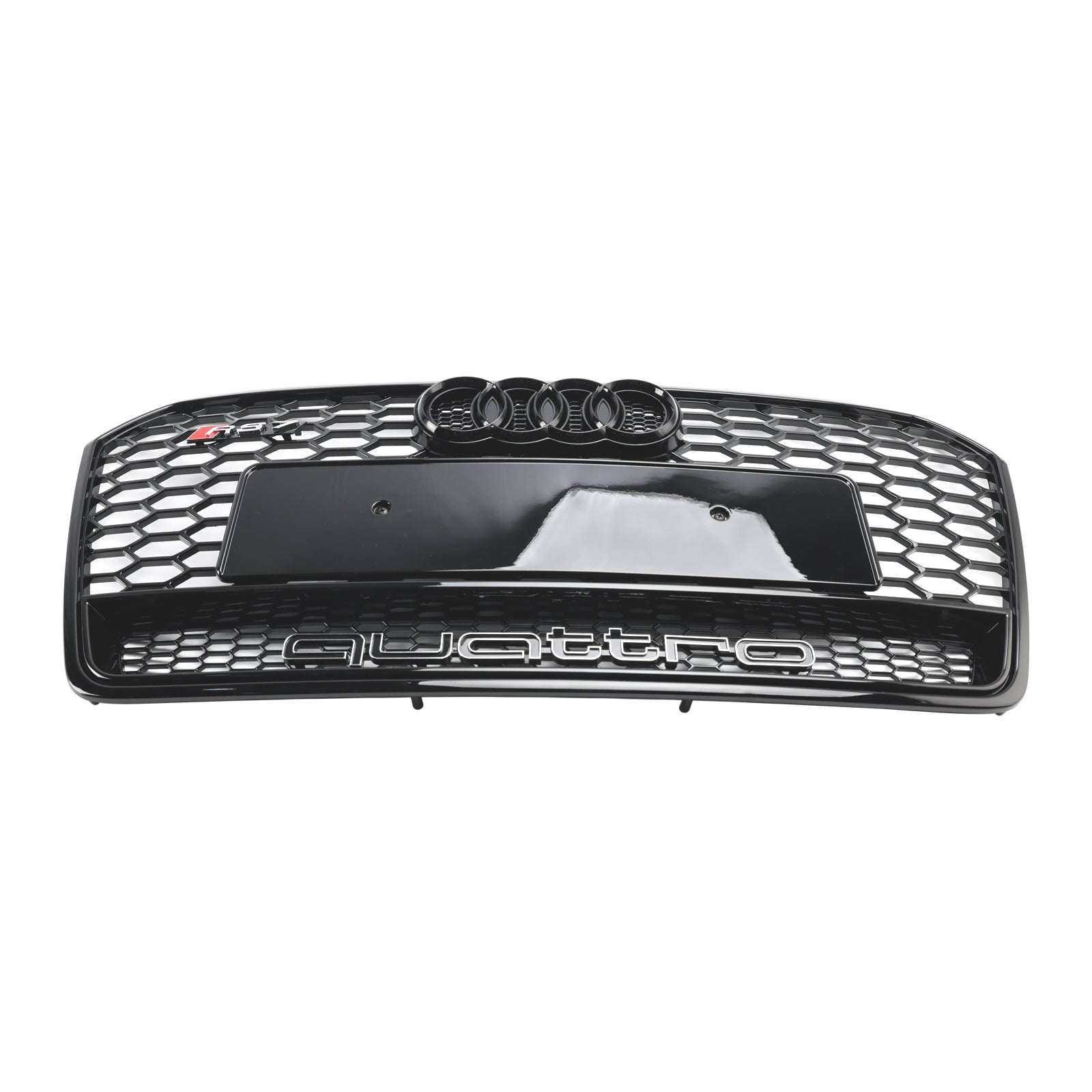 Grille de pare-chocs avant style RS7 Audi 4G A7 S7 2016-2018 Facelift Grille en nid d'abeille noire