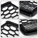 2016 2017 2018 Audi A7 / A7 Sline / S7 4G Front Bumper Honeycomb Grill RS7 Style Black Sport Mesh Grille W/ Ring Emblem-8
