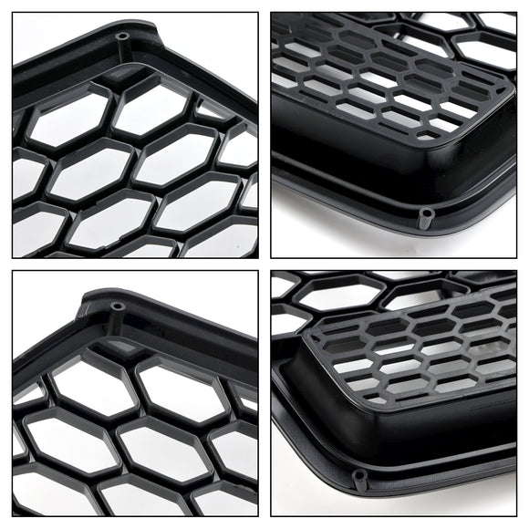 2016 2017 2018 Audi A7 / A7 Sline / S7 4G Front Bumper Honeycomb Grill RS7 Style Black Sport Mesh Grille W/ Ring Emblem