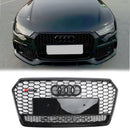 2016 2017 2018 Audi A7 / A7 Sline / S7 4G Front Bumper Honeycomb Grill RS7 Style Black Sport Mesh Grille W/ Ring Emblem-30