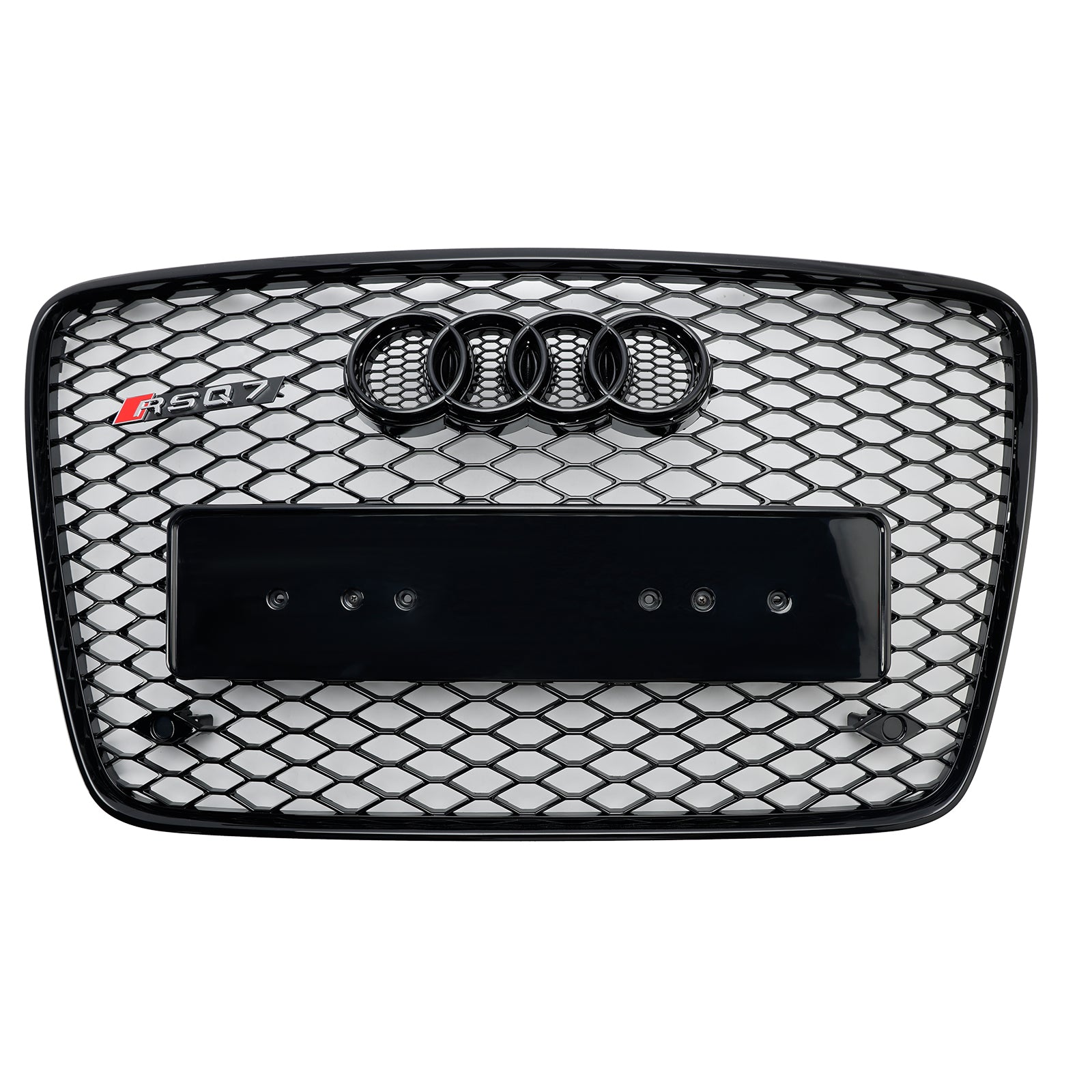 2005-2015 Audi Q7 SQ7 4L Front Bumper Radiator Vent Mesh Grill Gloss Black Grille