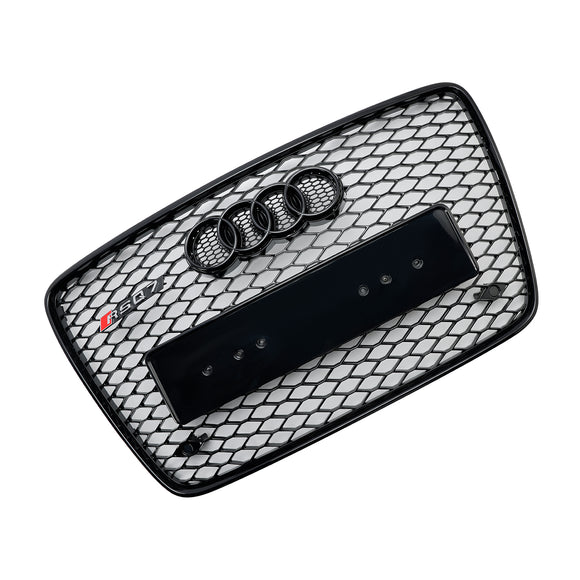 2005-2015 Audi Q7 /Q7 S Line /SQ7 a nido d'ape/stecca stile griglia di aspirazione aria radiatore griglia paraurti anteriore con anello emblema