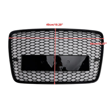 Audi Q7 / Q7 Sline | 2005-2015 | Gloss Black | RS Honeycomb Style | Front Bumper Radiator | Mesh Grille - 0