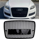 Audi 2005-2015 Q7/Q7 Sline Honeycomb RS Style Rejilla de radiador de parachoques delantero de repuesto, color negro-19