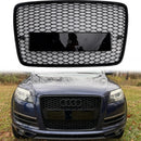 Audi 2005-2015 Q7/Q7 Sline Honeycomb RS Style Rejilla de radiador de parachoques delantero de repuesto, color negro-1
