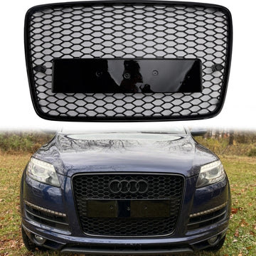 Audi 2005-2015 Q7 / Q7 Sline Honeycomb RS Style Black Replacement Front Bumper Radiator Grille