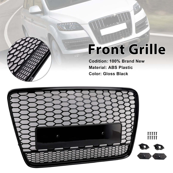 Audi Q7/Q7 S Line 2005-2015 hunajakenno etusäleikkö RSQ7 Quattro Style ylempi puskurin vaihto musta verkkosäleikkö