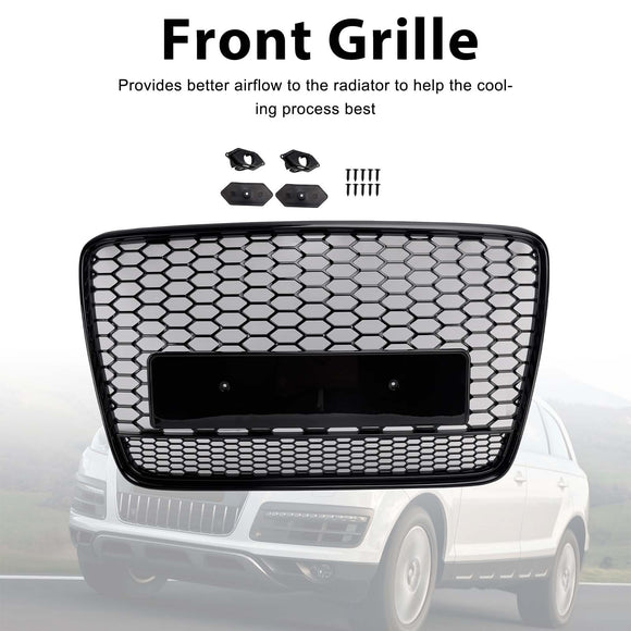 Audi Q7/Q7 S Line 2005-2015 hunajakenno etusäleikkö RSQ7 Quattro Style ylempi puskurin vaihto musta verkkosäleikkö