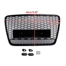 Audi Q7/Q7 S Line 2005-2015 hunajakenno etusäleikkö RSQ7 Quattro Style ylempi puskurin vaihto musta verkkosäleikkö-2