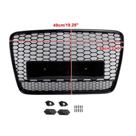 2005-2015 Audi Q7/Q7 Sline RSQ7 estilo grade amortecedor dianteiro grade preta brilhante em favo de mel - 0