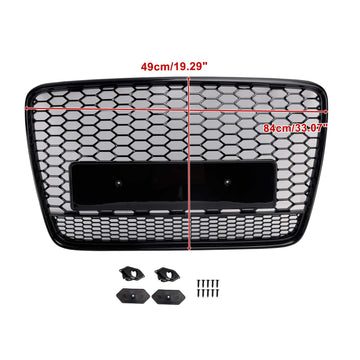 2005-2015 Audi Q7 / Q7 Sline RSQ7 Style Grill Front Bumper Honeycomb Gloss Black Grille - 0
