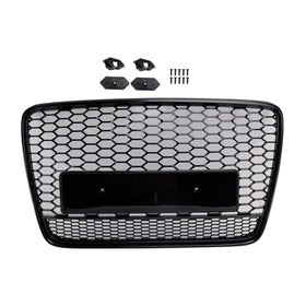 Audi Q7/Q7 S Line 2005-2015 Grade dianteira em favo de mel RSQ7 Quattro estilo amortecedor superior substituição grade de malha preta - 0