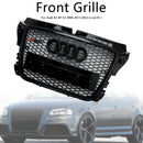 2008–2013 Audi A3 S3 8P Waben-Frontstoßstangengrill im RS3-Stil, glänzend schwarzer Kühlergrill-4