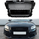 Griglia del nero lucido di stile RS3 della griglia del paraurti anteriore del favo di Audi A3/S3 8P 2008-2013-1