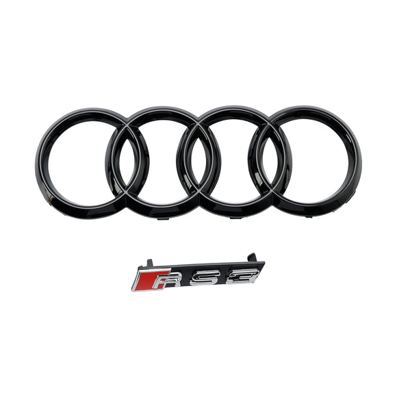 2008–2013 Audi A3 S3 8P Waben-Frontstoßstangengrill im RS3-Stil, glänzend schwarzer Kühlergrill
