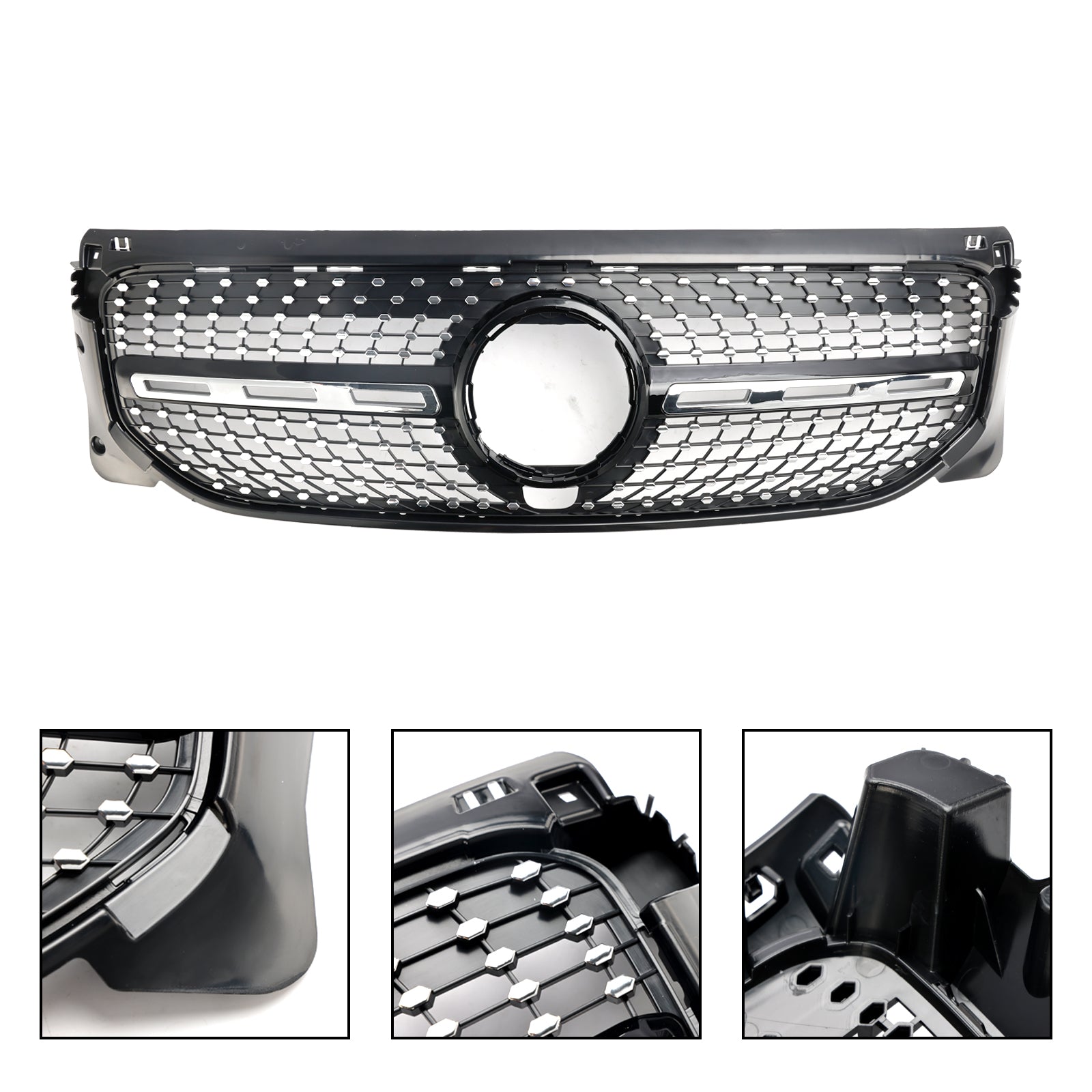 Mercedes Benz GLB-Class X247 GLB180/200/220/250 2020-2023 Front Bumper Grill Black/Diamond AMG Style Grille