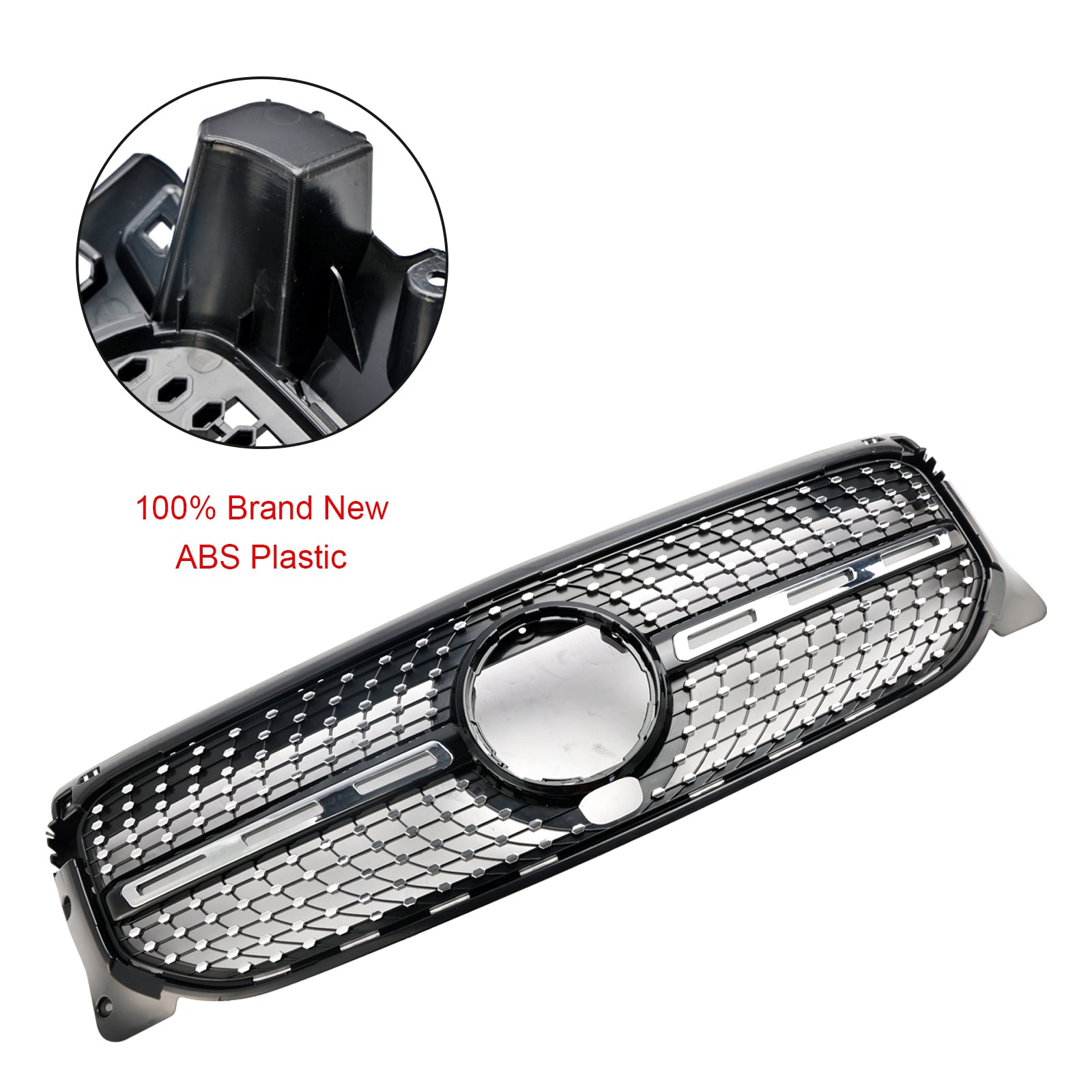 Grille de pare-chocs avant Mercedes Benz Classe GLB X247 GLB180/200/220/250 2020-2023 Grille de style AMG noire/diamant