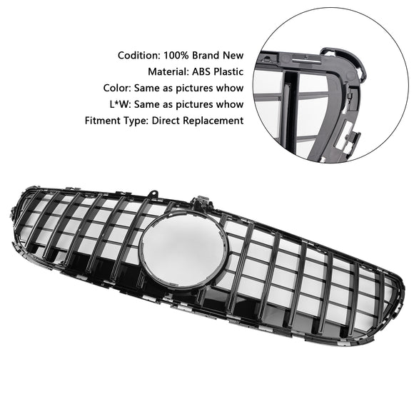 2015-2018 Mercedes Benz CLS Class W218 C218 X218 GTR Style Grill Front Bumper Glossy Black Grille