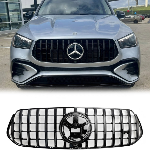 Mercedes Benz GLE-Class V167 AMG-Line 2024-2025 GT Style Säleikkö Etu Yläpuskuri Musta Säleikkö