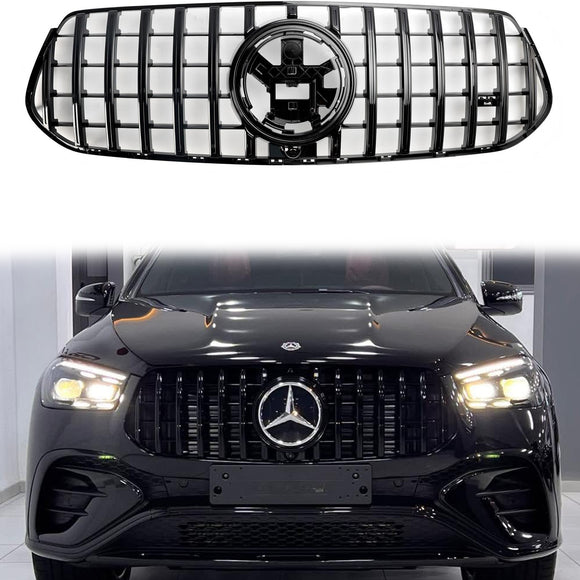 Mercedes Benz GLE-Class V167 AMG-Line 2024-2025 GT Style Säleikkö Etu Yläpuskuri Musta Säleikkö