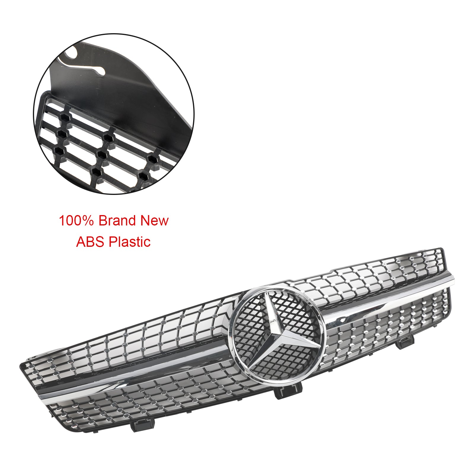 Grille de pare-chocs avant en diamant pour Mercedes Benz Classe CLS W219 C219 CLS350/500/550/CLS63 AMG 2008-2010