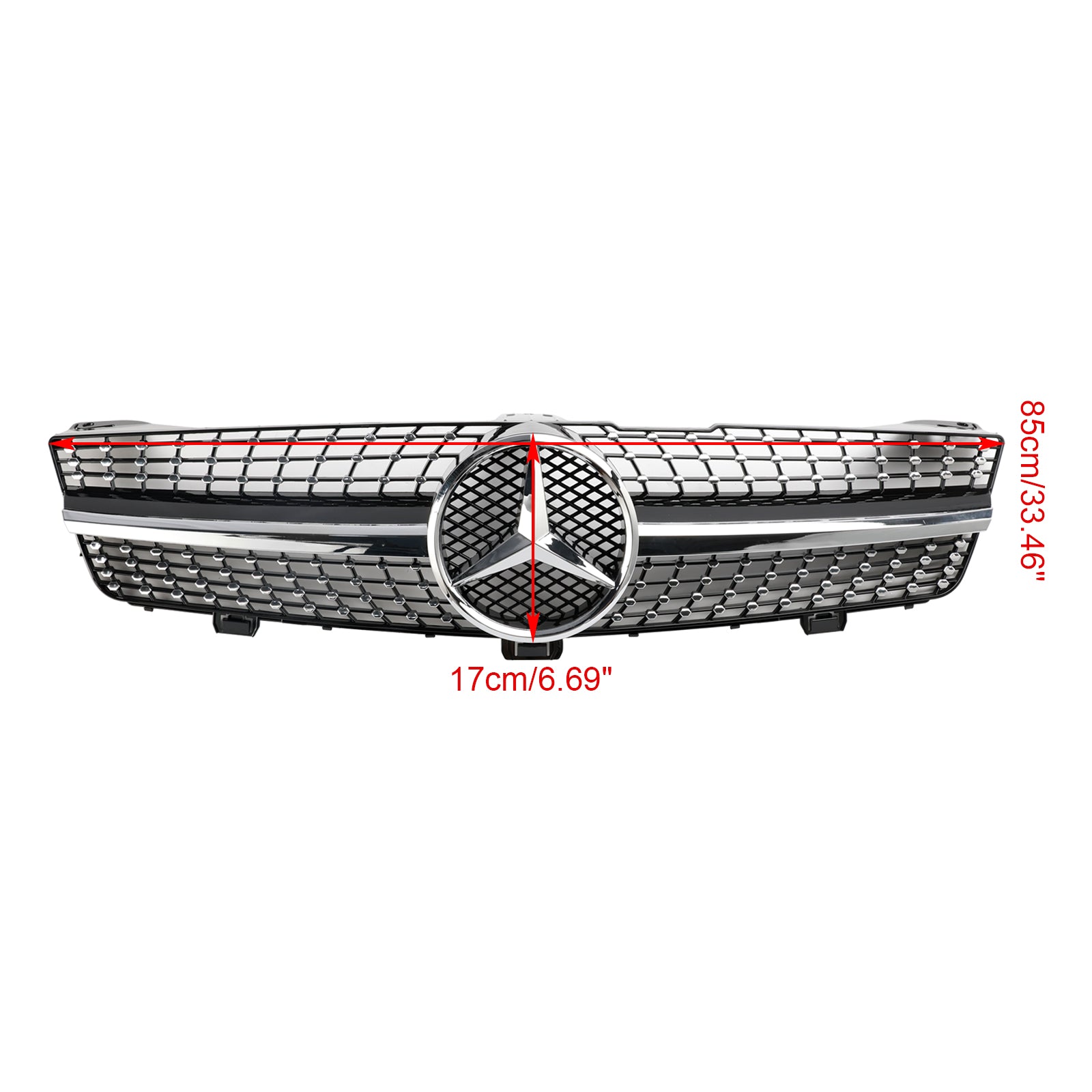 Grille de pare-chocs avant en diamant pour Mercedes Benz Classe CLS W219 C219 CLS350/500/550/CLS63 2008-2010 - 0