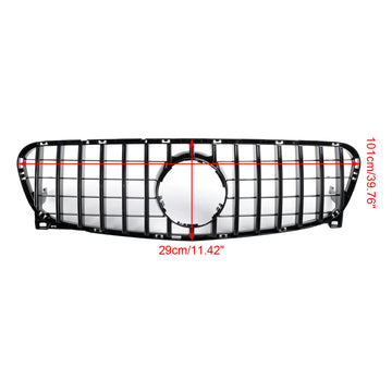 Mercedes Benz GLA-Class W156 X156 GLA200/220/250/GLA45 2013-2017 Front Bumper Grill Black GT Style Grille - 0