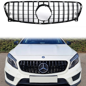 Mercedes Benz GLA-Class W156 X156 GLA200/220/250/GLA45 2013-2017 Front Bumper Grill Black GT Style Grille