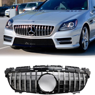 Mercedes Benz SLK-Class R172 SLK200/250/350/SLK55 AMG 2011-2016 Front Bumper Grill Chrome GT Style Grille