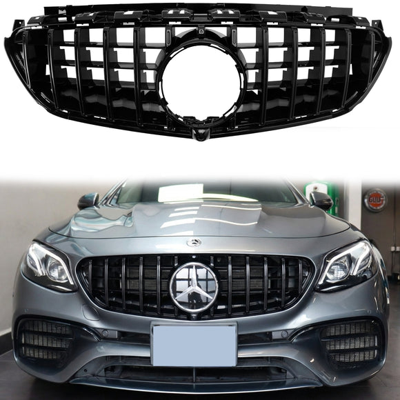 Mercedes Benz Klasy E W213 E63 E63S AMG 2016-2020 Grill przedniego zderzaka GTR Style Czarna kratka