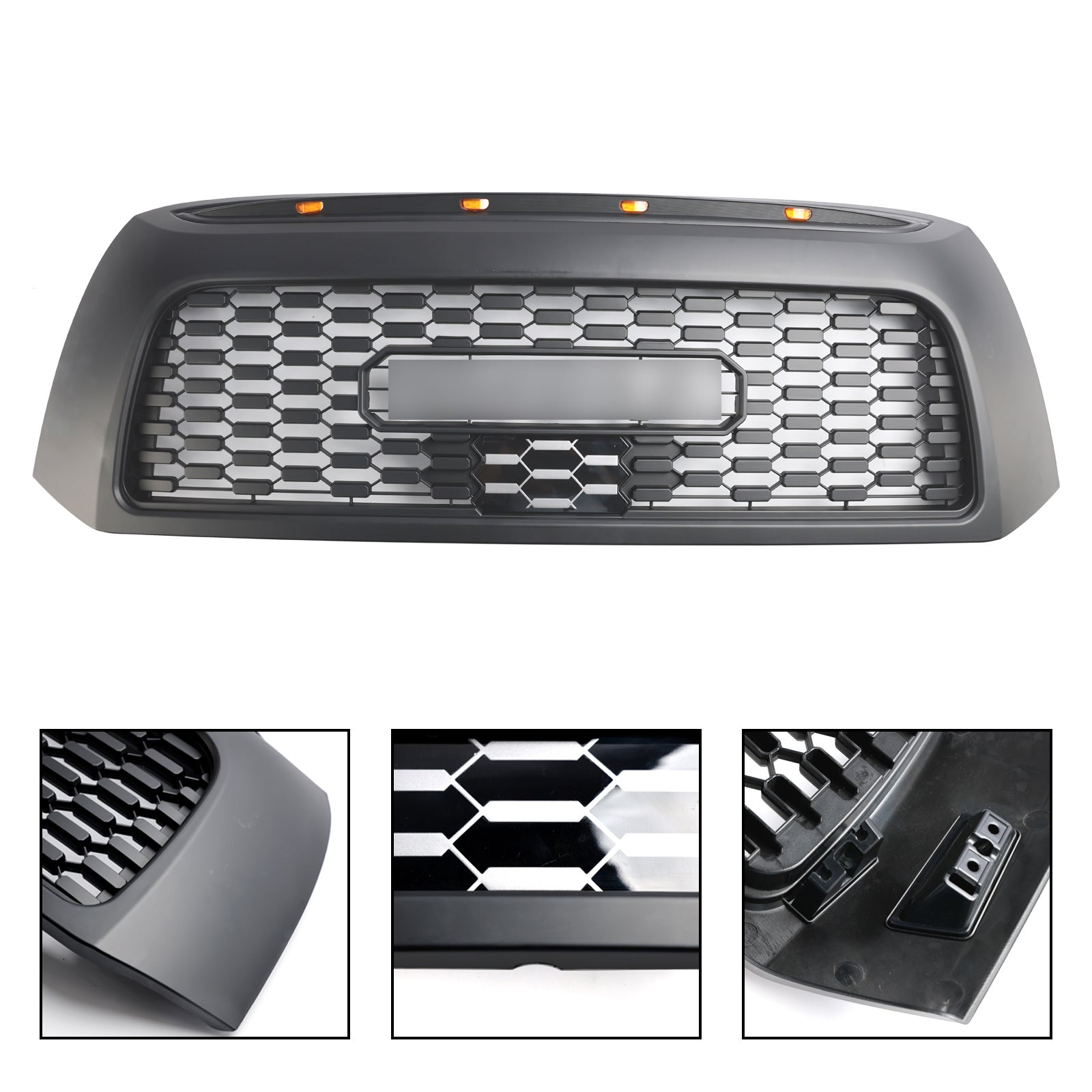 2006-2009 Toyota Tundra TRD Pro Grill Matte Black Sostituzione Grilla anteriore con luce e lettera a LED