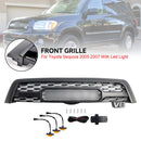 Parrilla de parachoques delantero estilo Toyota Sequoia TRD PRO 2005-2007, rejilla negra mate con luz LED-3