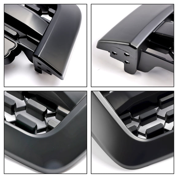 Parrilla de parachoques delantero estilo Toyota Sequoia TRD PRO 2005-2007, rejilla negra mate con luz LED