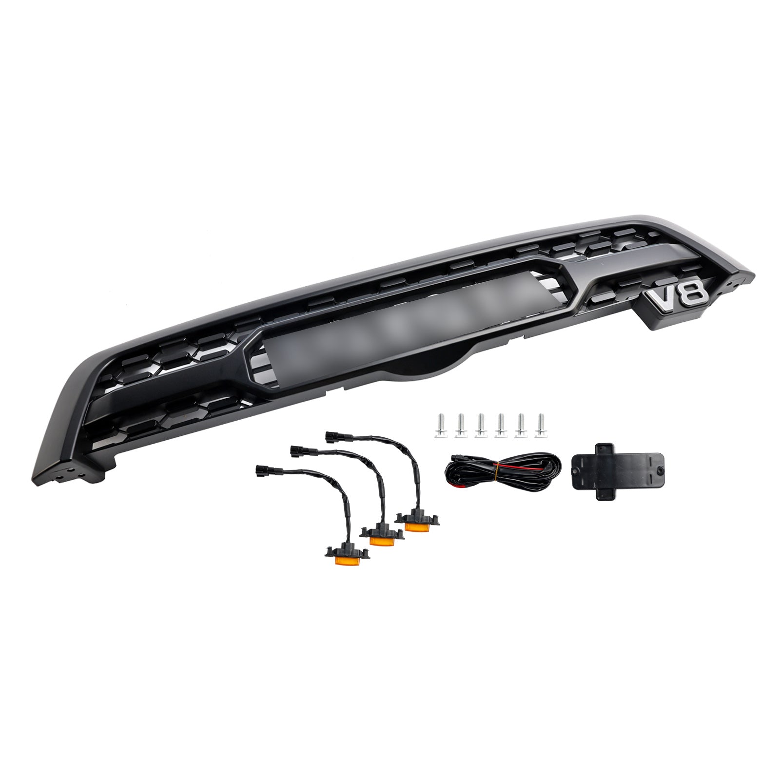 2005-2007 Toyota Sequoia TRO PRO Style Front Bumper Grill Matte Black Grille W/ LED Light