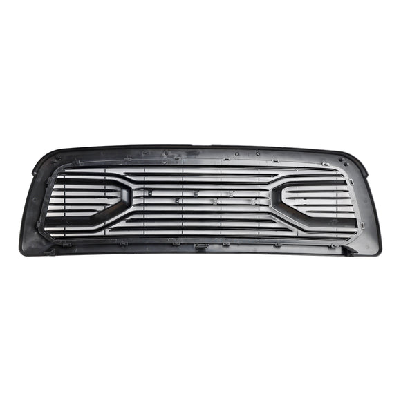 Griglia Big Horn nera opaca per Dodge Ram 1500 2009-2012 con griglia sostitutiva per paraurti anteriore a luce LED + lettera RAM