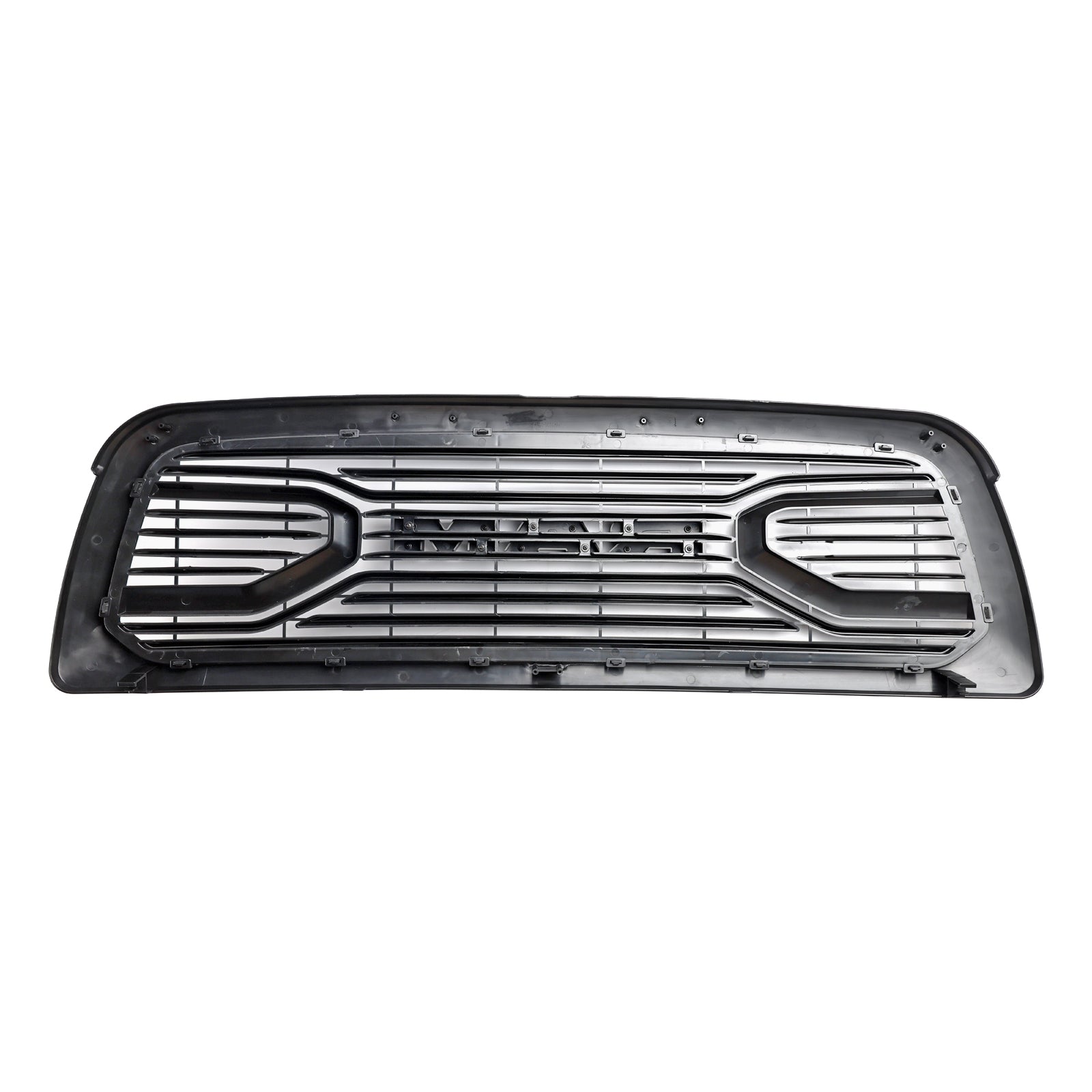 2009-2012 Dodge Ram 1500 Matte Black Big Horn Grill With LED Light Front Bumper Replacement Grille