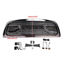 Dodge Ram 1500 2009-2012 avec calandre lumineuse LED, grille de pare-chocs avant chromée avec lettre RAM-2