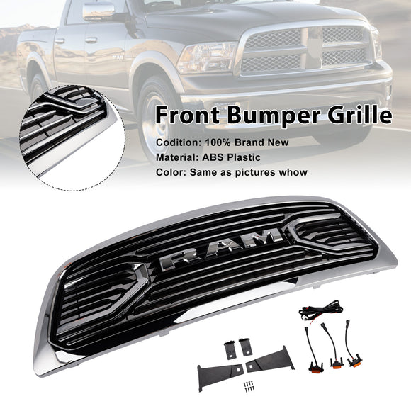 Dodge Ram 1500 2009-2012 W/ Led Light Grille Chrome Front Bumper Grill