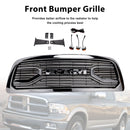 Dodge Ram 1500 2009-2012 W/ Led Light Grille Chrome Front Bumper Grill-4