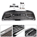 Dodge Ram 1500 2009-2012 W/ Led Light Grille Chrome Front Bumper Grill-5