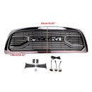 Dodge Ram 1500 2009-2012 W/ Led Light Grille Chrome Front Bumper Grill-2