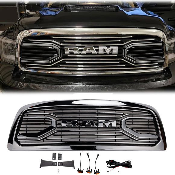 Dodge Ram 1500 2009-2012 met led-lichtrooster Chromen voorbumpergrill