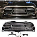 Dodge Ram 1500 2009-2012 avec calandre lumineuse LED, grille de pare-chocs avant chromée avec lettre RAM-1